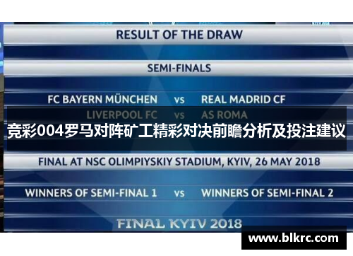竞彩004罗马对阵矿工精彩对决前瞻分析及投注建议